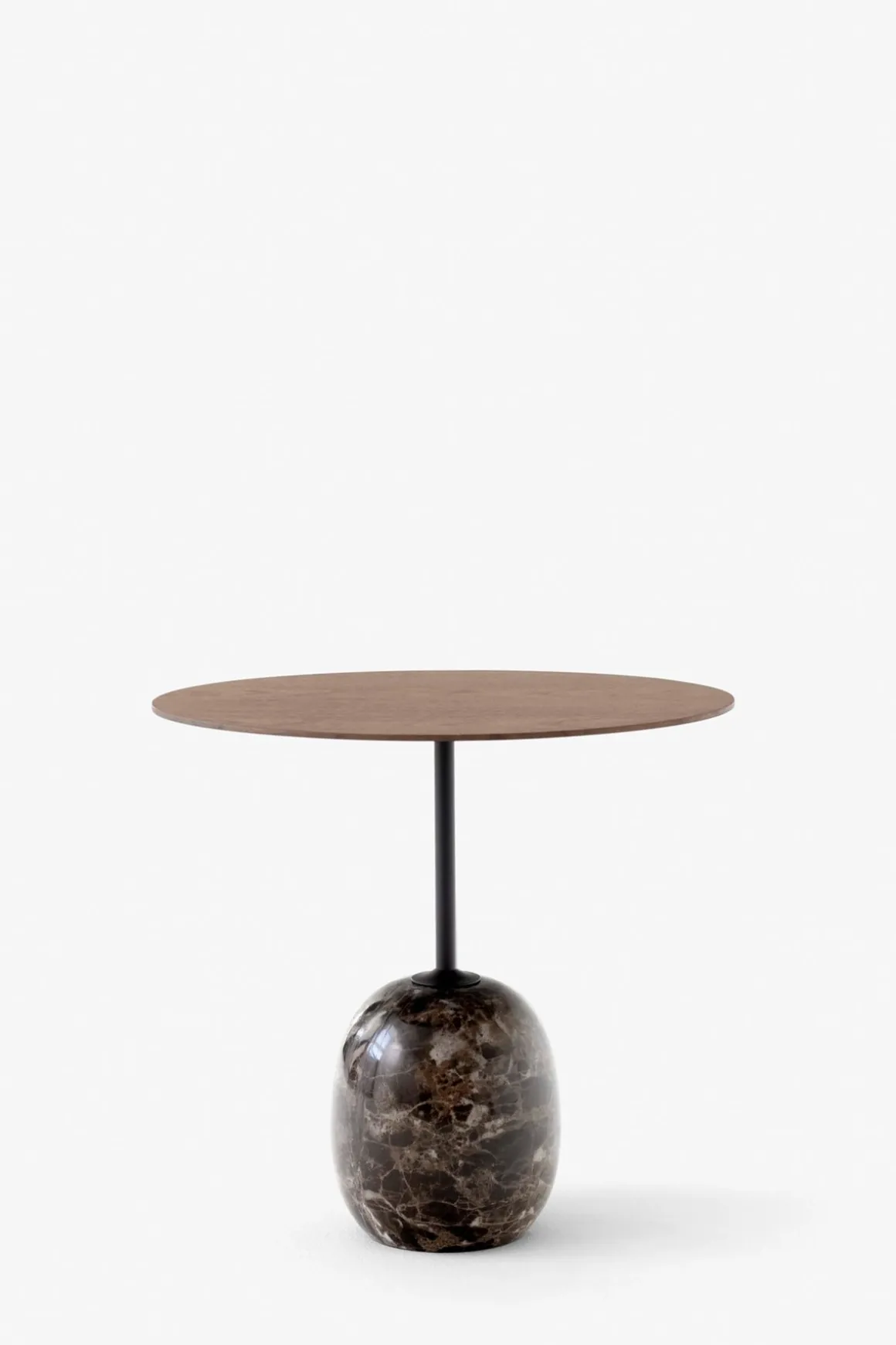 Sidebord - Lato LN9 Lacquered Walnut w/Emparador Marble