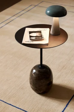 Sidebord - Lato LN8 Lacquered Walnut w/Emparador Marble