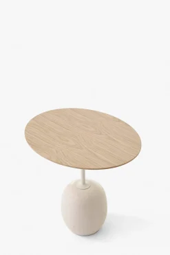 Sidebord - Lato LN9 Lacquered Oak w/Crema Diva Marble