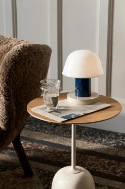 Sidebord - Lato LN8 Lacquered Oak w/Crema Diva Marble