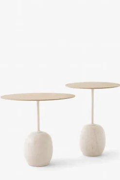 Sidebord - Lato LN9 Lacquered Oak w/Crema Diva Marble