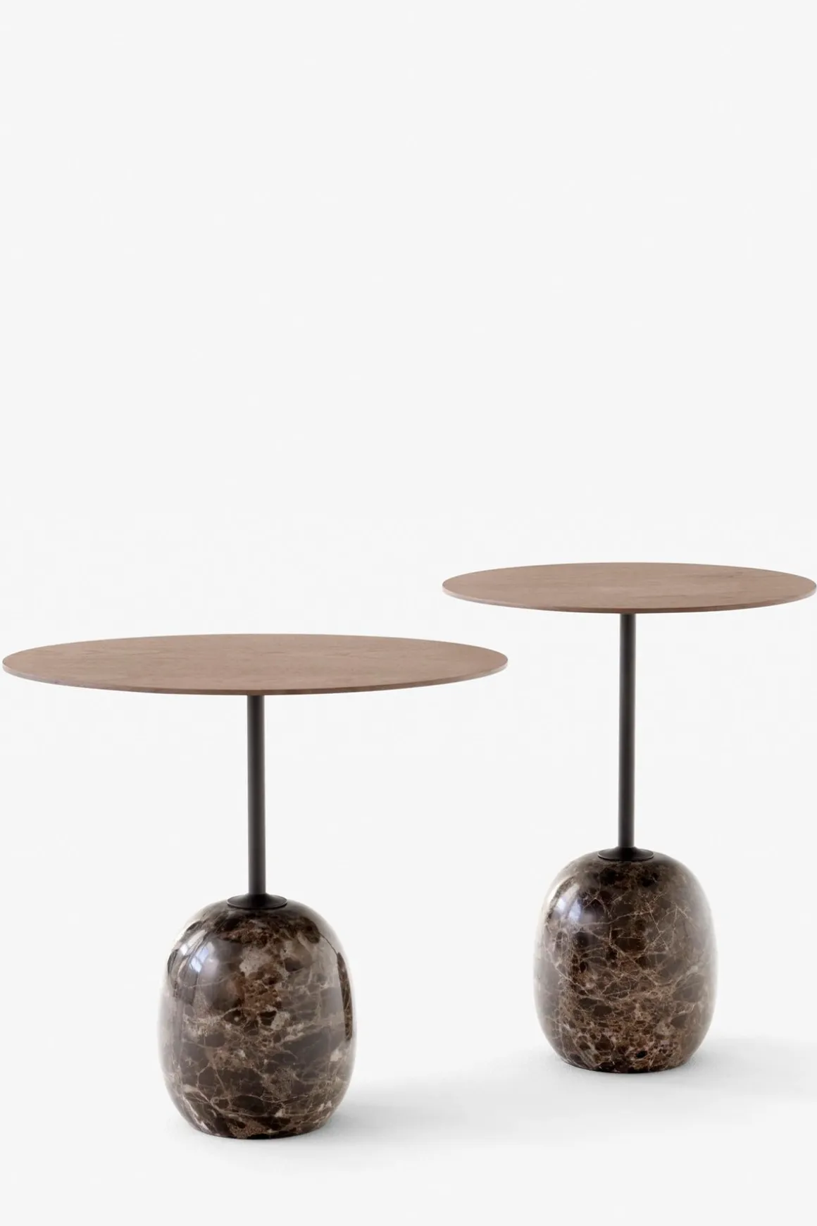 Sidebord - Lato LN8 Lacquered Walnut w/Emparador Marble