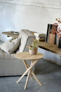 Sidebord - Oak Mikado dia50x50cm