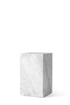 Sidebord - Plinth Tall 30x30xh51cm White Marble