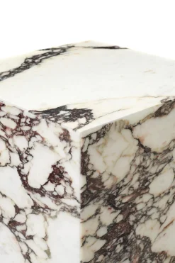 Sidebord - Plinth Tall 30x30xh51 Rose Marble