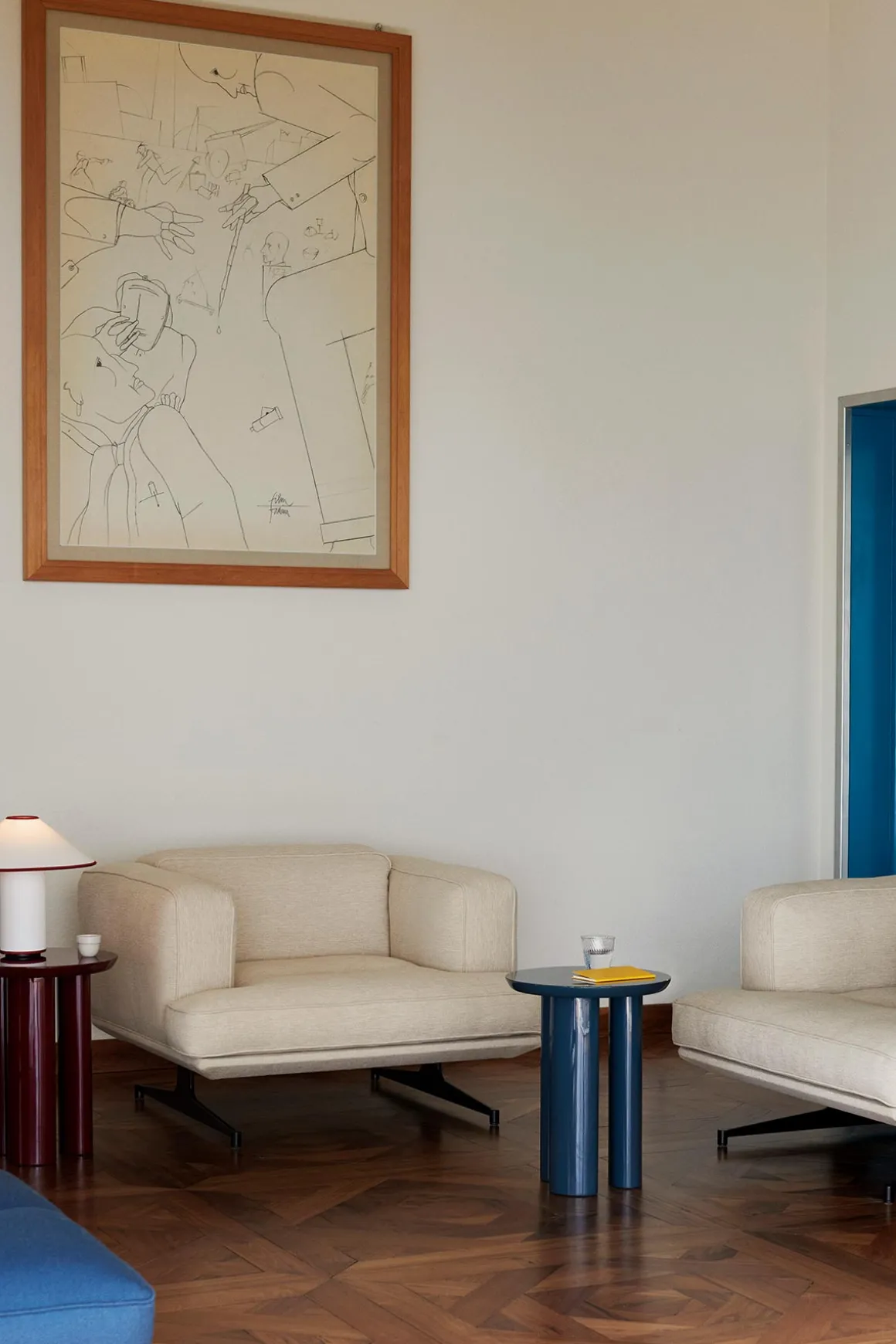 Sidebord - Tung JA3 Steel Blue