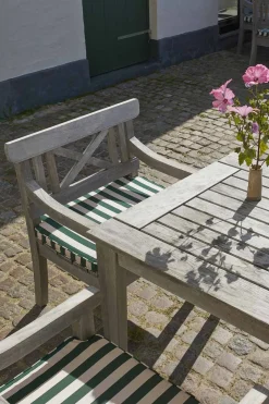 Sittepute - Til Drachman Stol Light Apricot/Dark Green Stripe