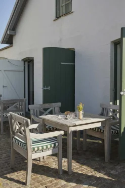 Sittepute - Til Drachman Stol Light Apricot/Dark Green Stripe