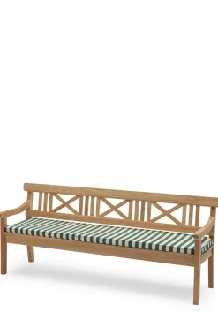 Sittepute - Til Drachmann Benk 200 Light Apricot/Dark Green Stripe