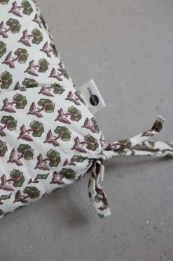 Sittepute - 45x45cm Off-White/Green/Burgundy