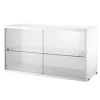 Skap - Glassdører 78x30x42 Hvit