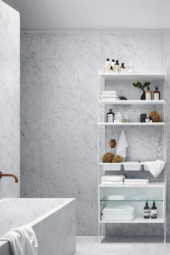 Skap - Glassdører 78x30x42 Hvit