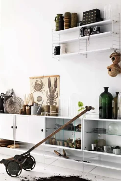 Skap - Glassdører 78x30x42 Hvit