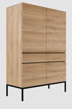 Skap - Ligna 110x50xH162cm Eik/Sort