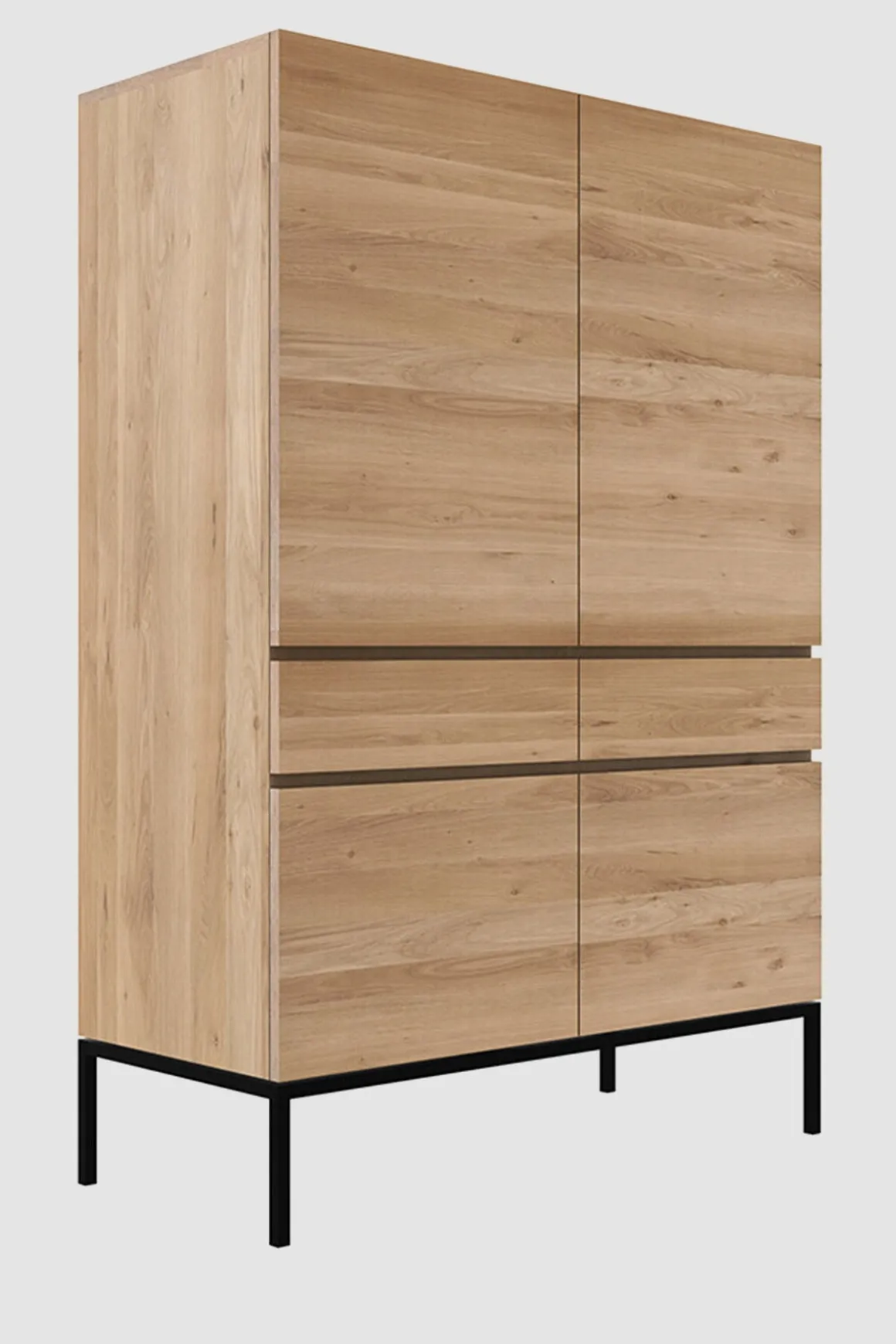 Skap - Ligna 110x50xH162cm Eik/Sort