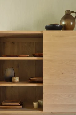 Skap - Ligna 110x50xH162cm Eik/Sort