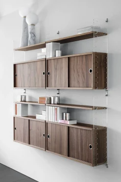 Skap - Skyvedører 78x20x37 Valnøtt