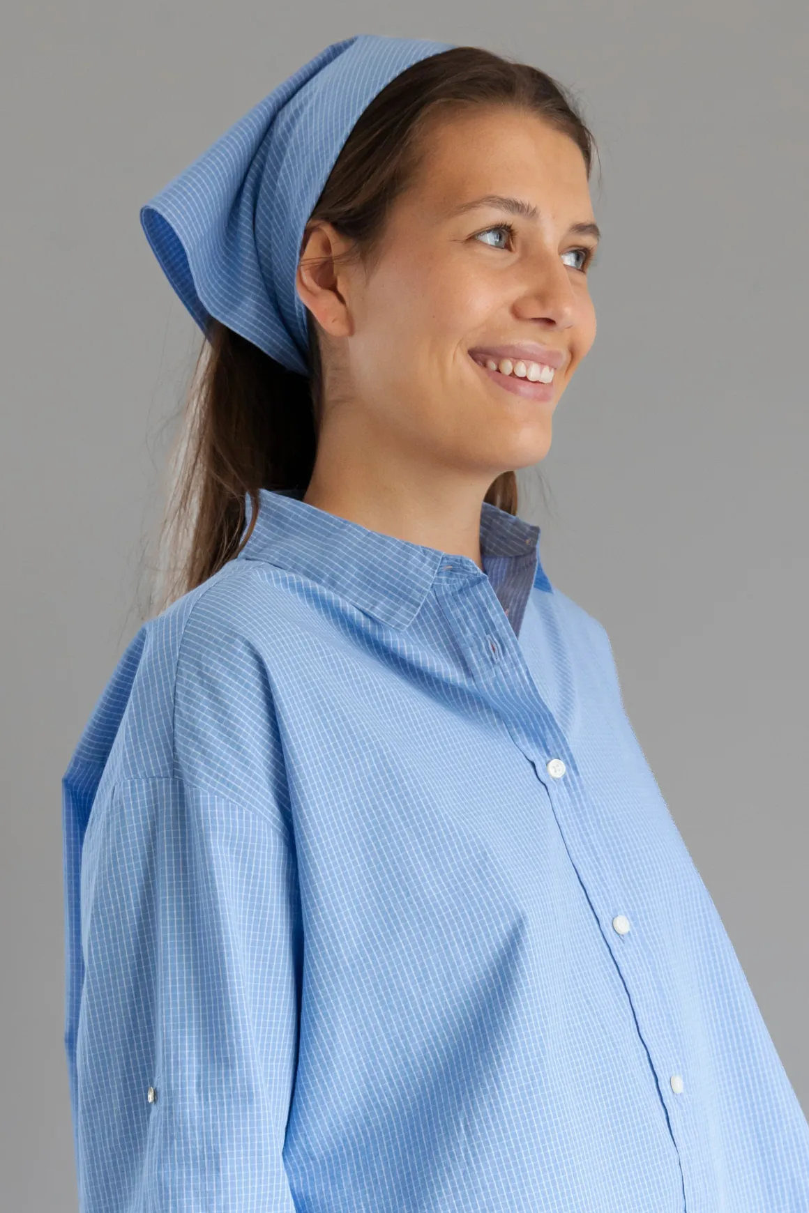 Skjerf - Charlie Scarf Check Mix Blue