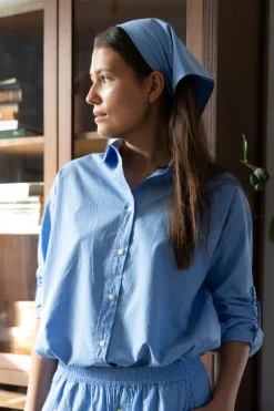 Skjerf - Charlie Scarf Check Mix Blue