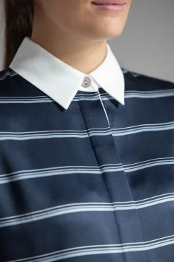 Skjorte - Rugby Stripe Coastal/Slate