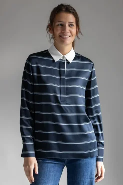 Skjorte - Rugby Stripe Coastal/Slate