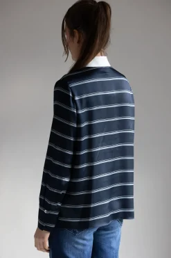 Skjorte - Rugby Stripe Coastal/Slate