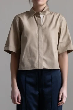 Skjorte - S/S Button Down W/ Canvas Tape