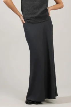 Skjørt - Bias Cut Maxi Charcoal Grey