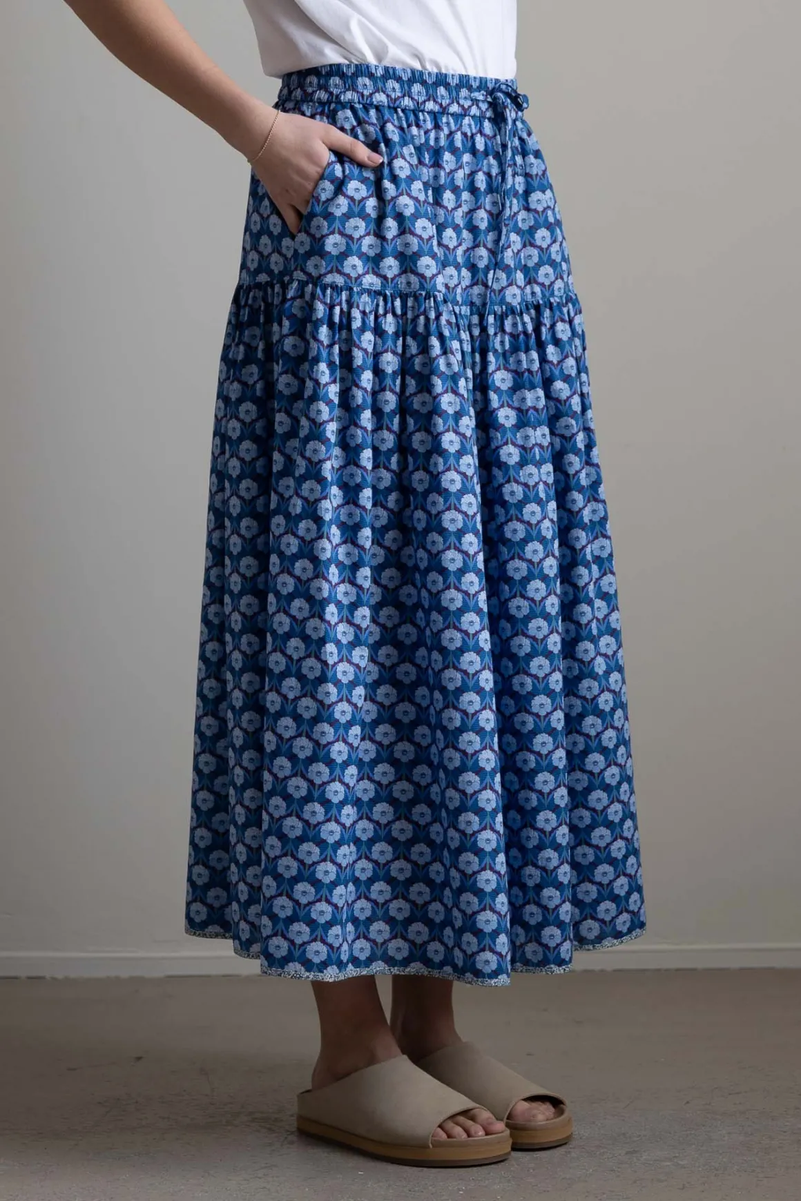 Skjørt - Bibbi Chevron Blue