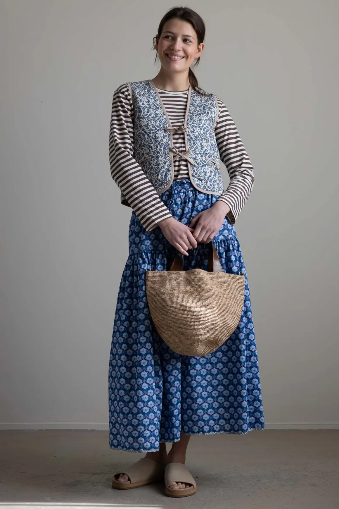 Skjørt - Bibbi Chevron Blue