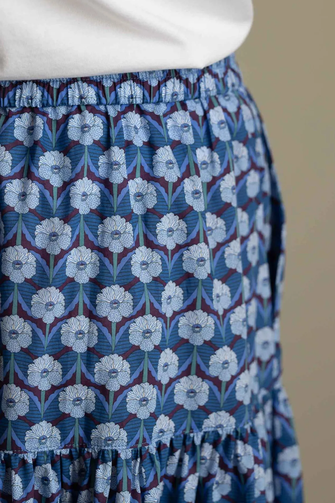 Skjørt - Bibbi Chevron Blue