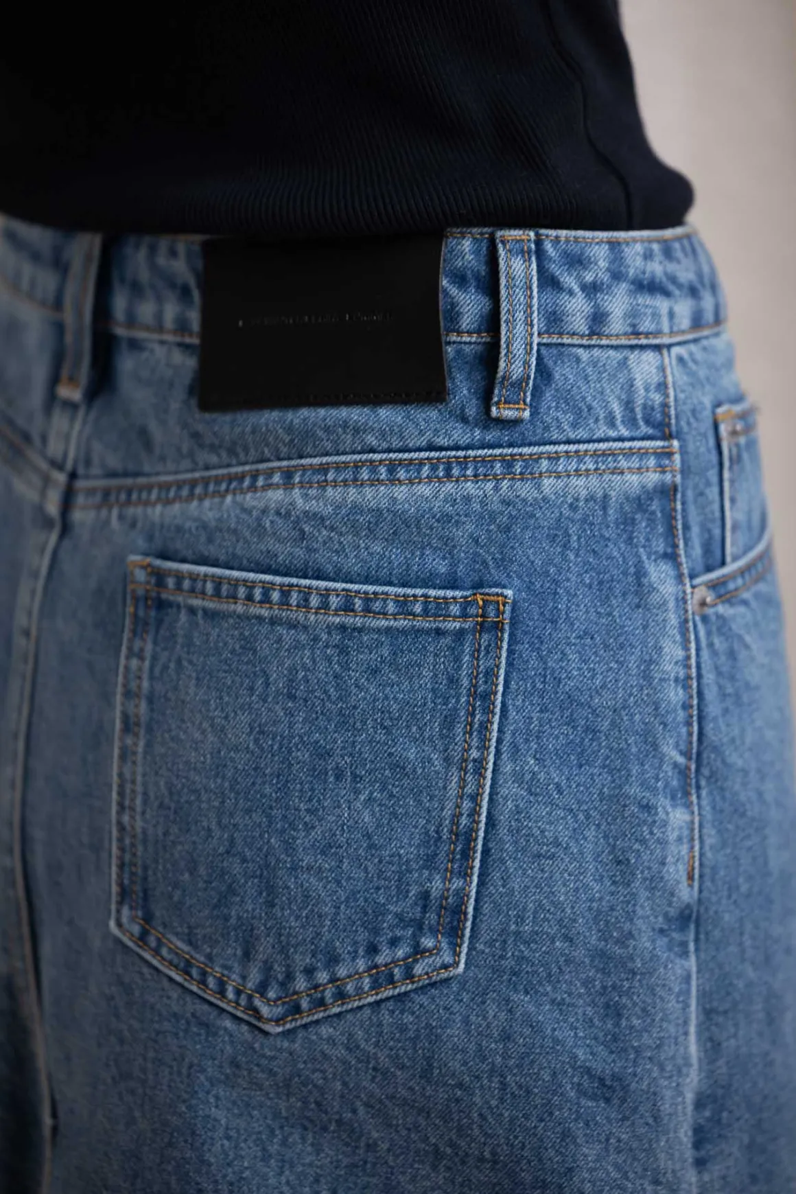 Skjørt - Denim A-Line Skirt Stonewashed Blue