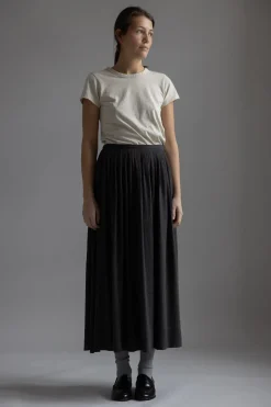 Skjørt - Naama Thin Wool Dark Grey