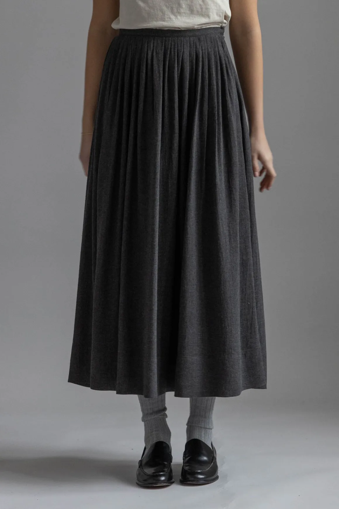 Skjørt - Naama Thin Wool Dark Grey