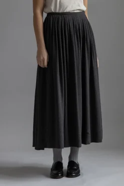 Skjørt - Naama Thin Wool Dark Grey