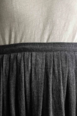 Skjørt - Naama Thin Wool Dark Grey