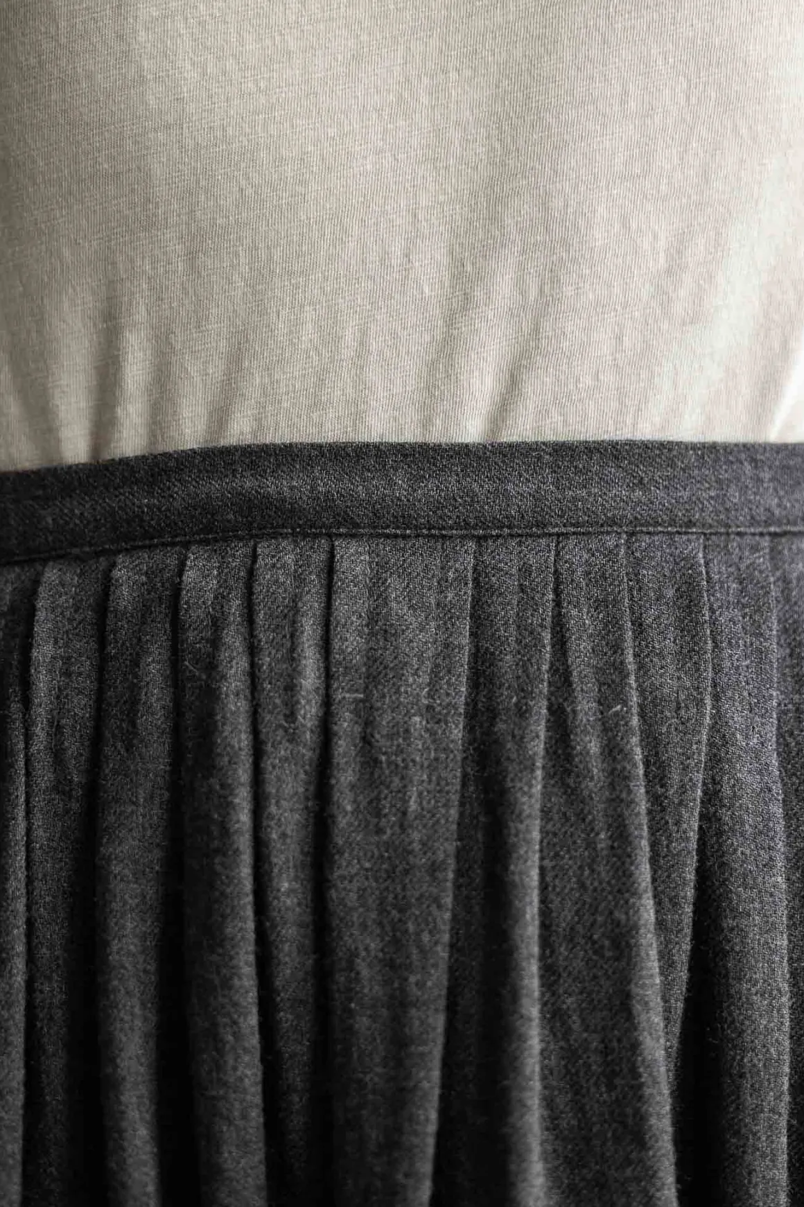 Skjørt - Naama Thin Wool Dark Grey