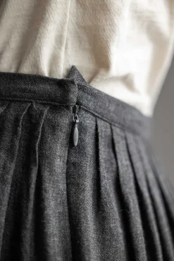 Skjørt - Naama Thin Wool Dark Grey