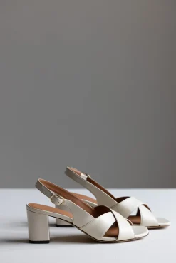 Sko - Sandales n°652 Cuir Blanc cassé