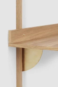 Skrivebord - Sector Desk Oak/Brass