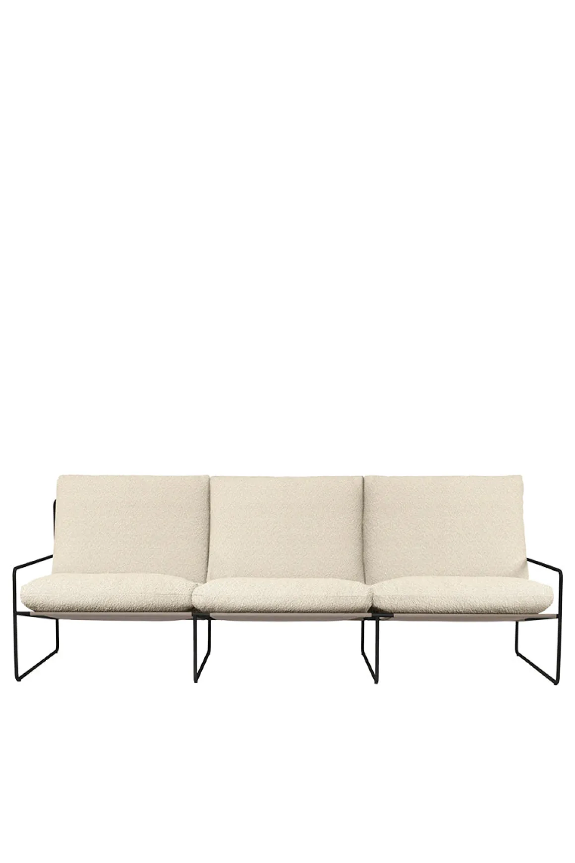 Sofa - Desert 3-seter Black/Pure Bouclé