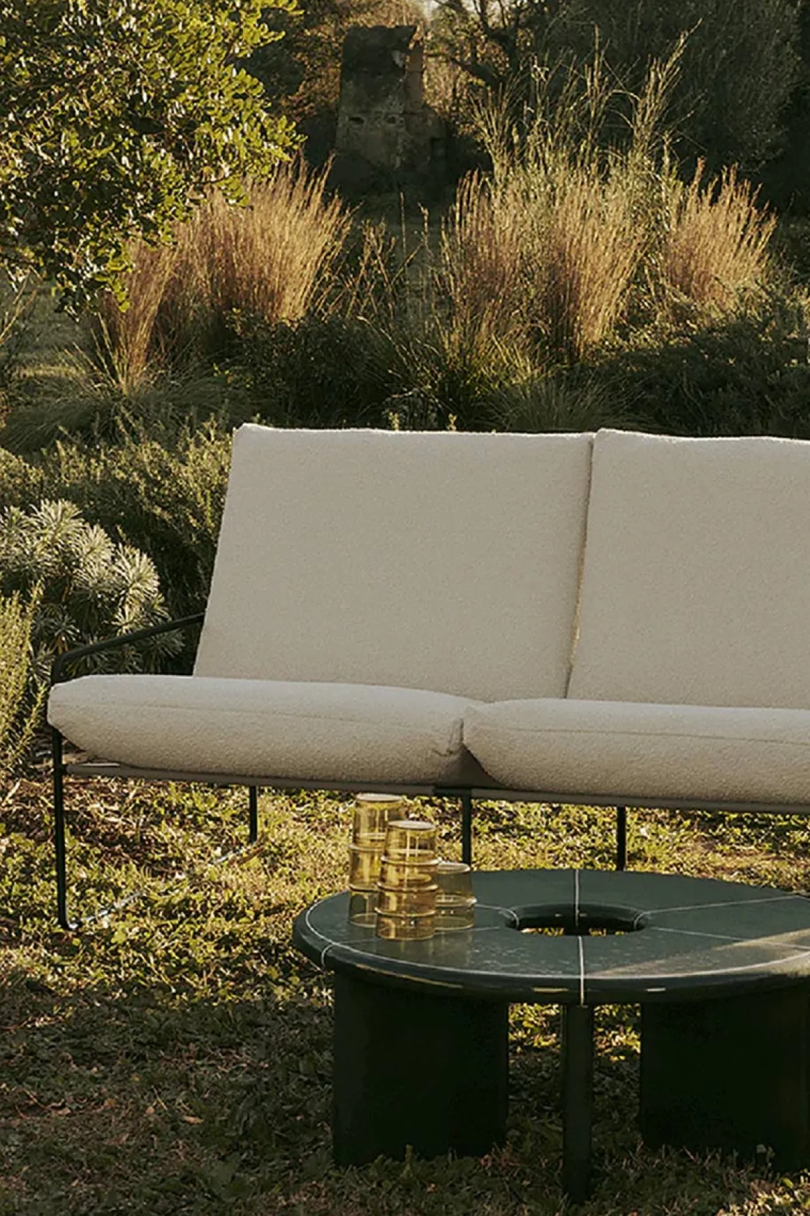 Sofa - Desert 3-seter Black/Pure Bouclé