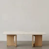 Sofabord - Androgyne Lounge 120x45cm Natural Oak/Kunis Breccia Stone