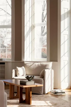 Sofabord - Androgyne Lounge Kunis Breccia Sand/Dark Stained Oak