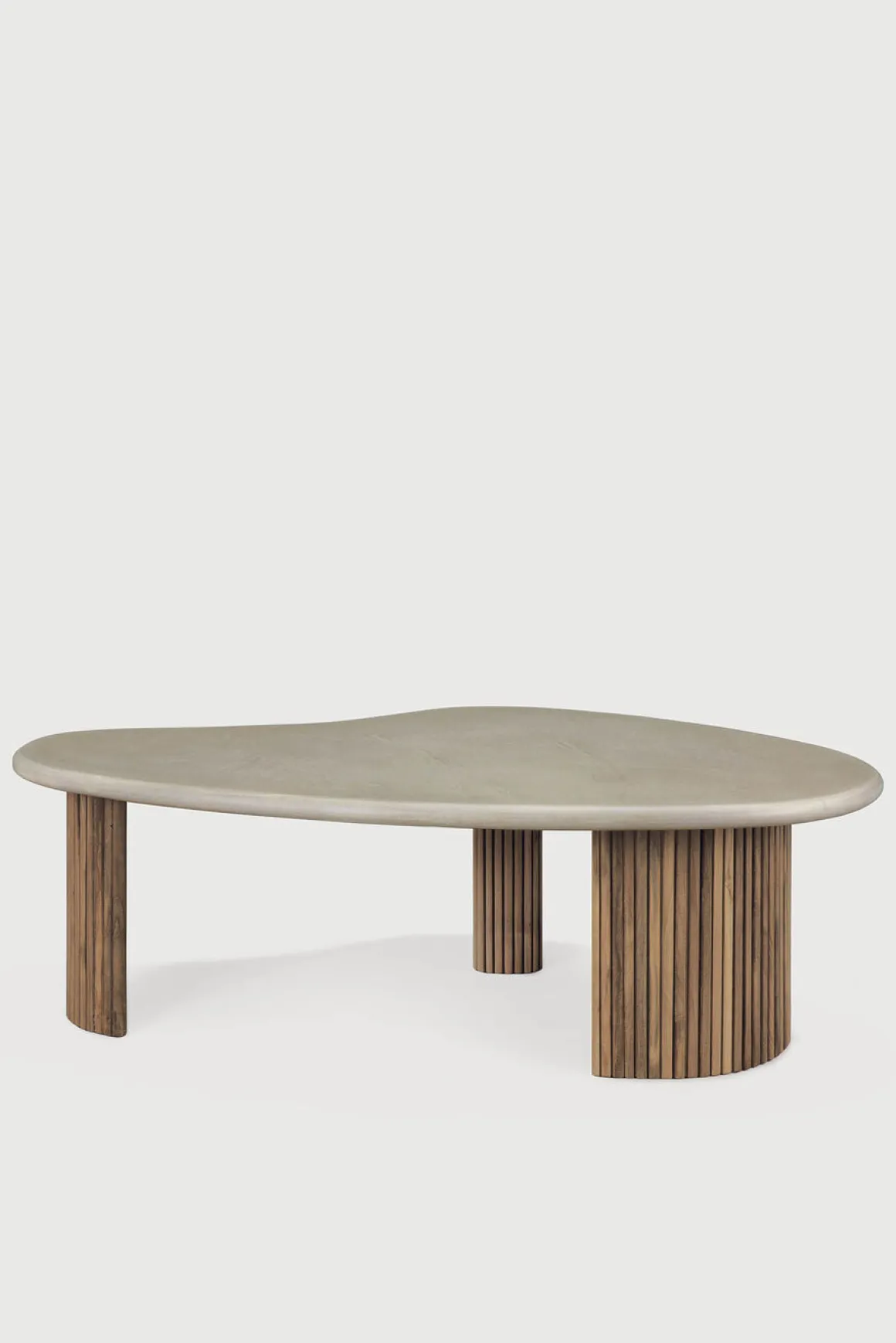 Sofabord - Boomerang Outdoor L126cm Concrete/Teak