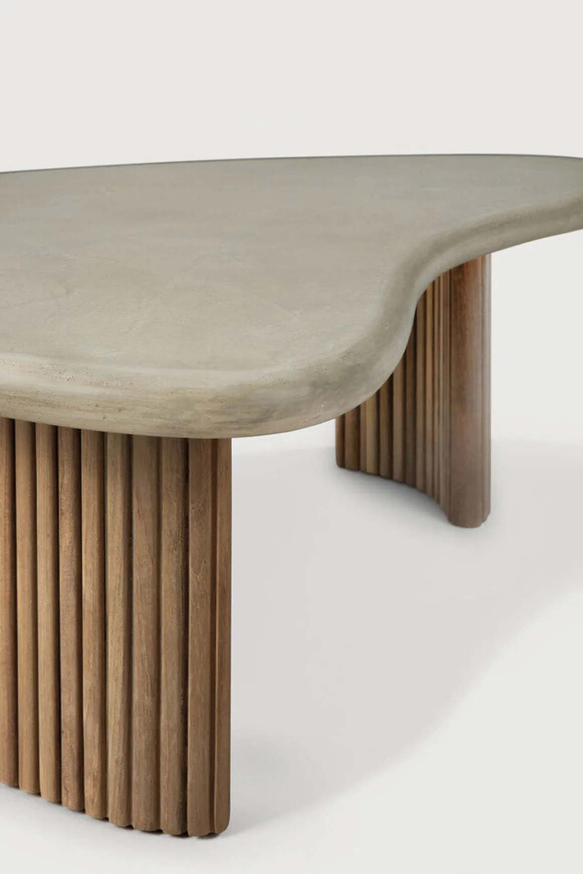 Sofabord - Boomerang Outdoor L126cm Concrete/Teak