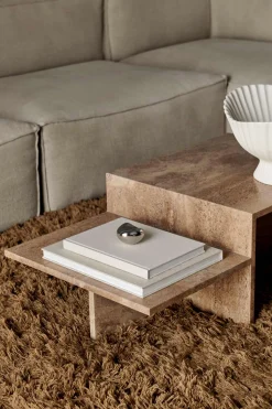 Sofabord - Distinct Coffee Table Dark Brown Travertine