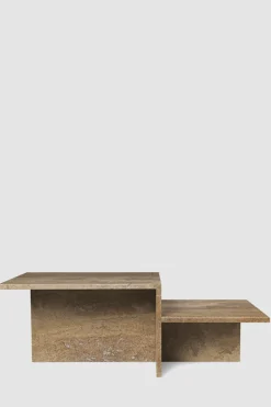 Sofabord - Distinct Coffee Table Dark Brown Travertine