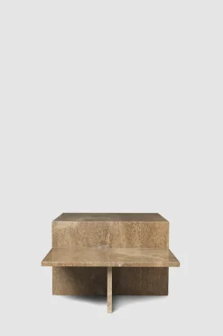 Sofabord - Distinct Coffee Table Dark Brown Travertine