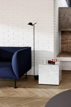 Sofabord - Plinth Cubic 40x40xh39cm White Marble